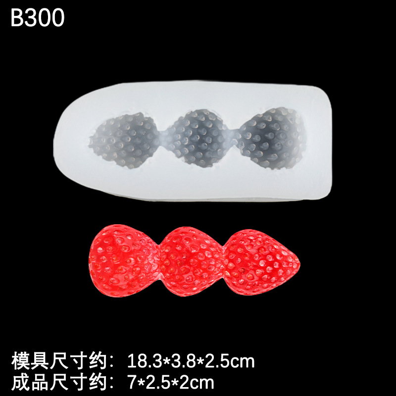 Helado de conejo de crema de rollo suizo 3 piezas de crema de fresa molde de silicona en forma de tira decorativa molde de pellizco de bricolaje