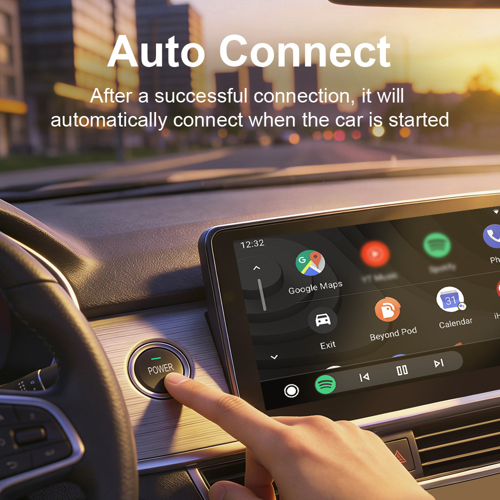 Cross-Border Carplay Box Wired to Wireless In-Car 4-in-1 Smart Connectivity Box for Apple and Android Phones