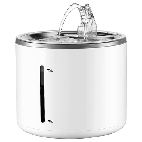 New pet stainless steel automatic water dispenser circulating fountain steel cat water feeder cat and dog drinking water smart supplies