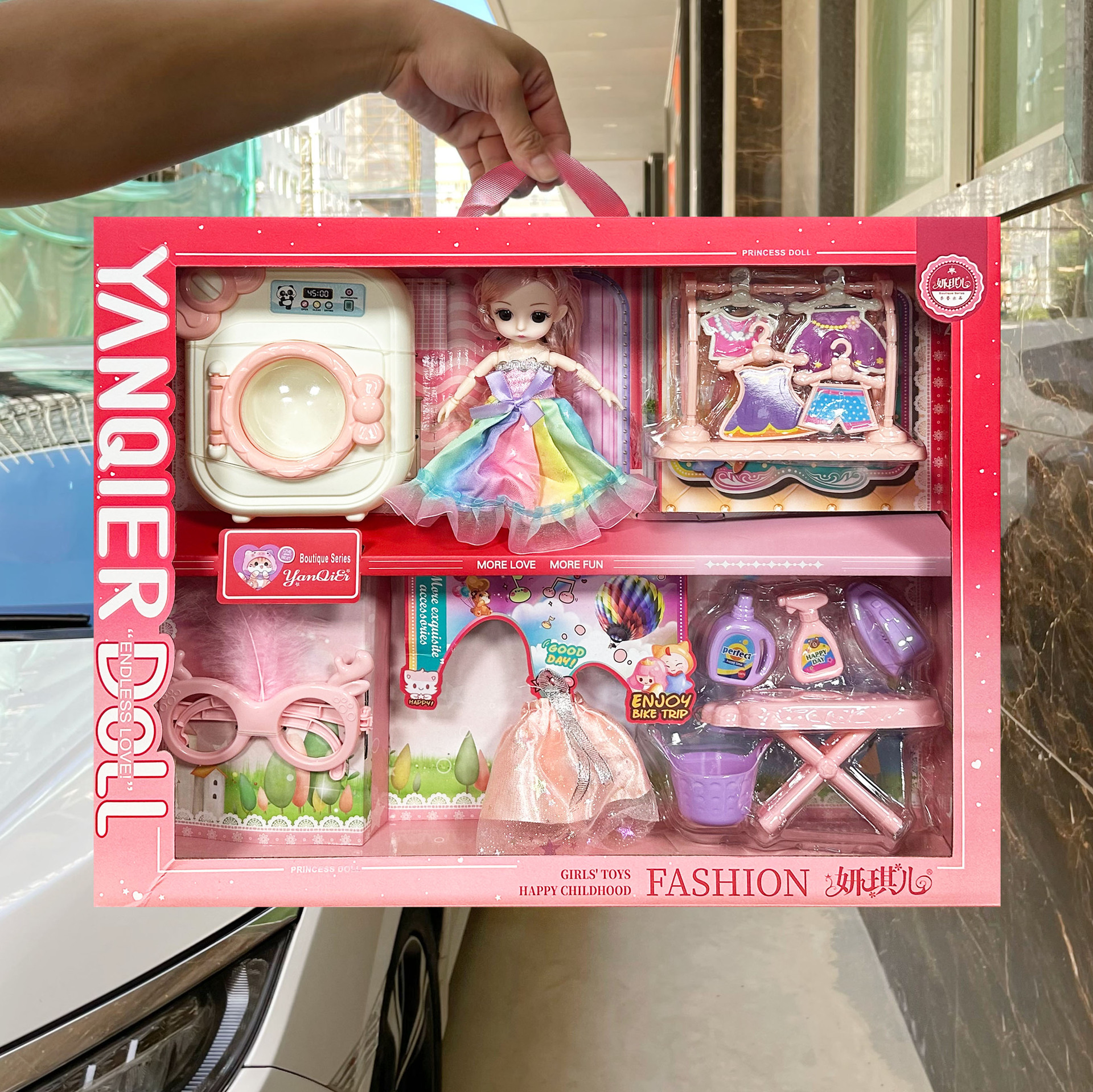 Niña pequeña princesa Barbie muñeca accesorios juegos infantiles juegos de entrenamiento instituciones de inscripción gran caja de regalo de intercambio image 3
