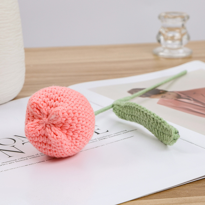 Dufu simulación sola lana Chubby tulipán flor falsa al por mayor regalo de San Valentín hogar boda flor decorativa