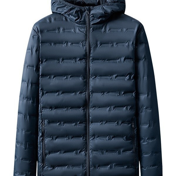 2026 winter couple's hooded lightweight down jacket, men's simple and stylish warm and thick down coat for middle-aged and older men