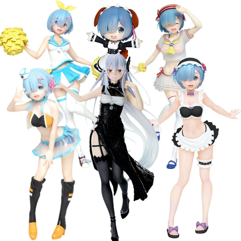 Фигурка Rem и Ram (Re:Zero) — коллекционная, несколько образов: кимоно и купальник