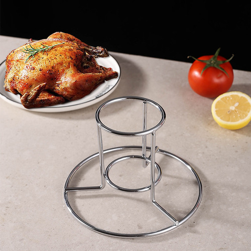 Stainless steel beer, cola, grilled chicken skewers, outdoor camping chicken skewers BBQ simple chicken grill barbecue tools, meat grill