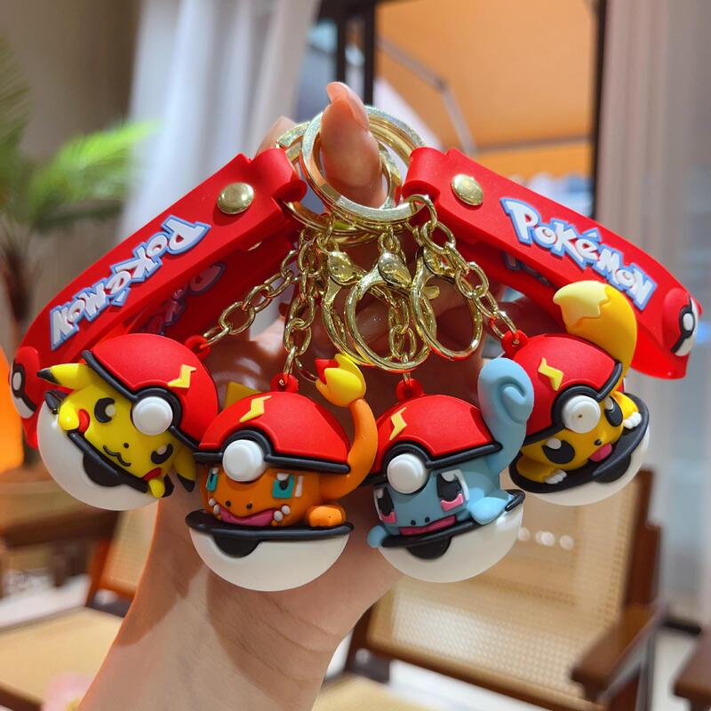 Pokemon Elf Ball Keychain Creative Pikachu Car School Bag Hanging Cartoon Cute Key Chain Small Gift Pokemon Elf Ball Keychain Creative Pikachu Car School Bag Hanging Cartoon Cute Key Chain Small Gift