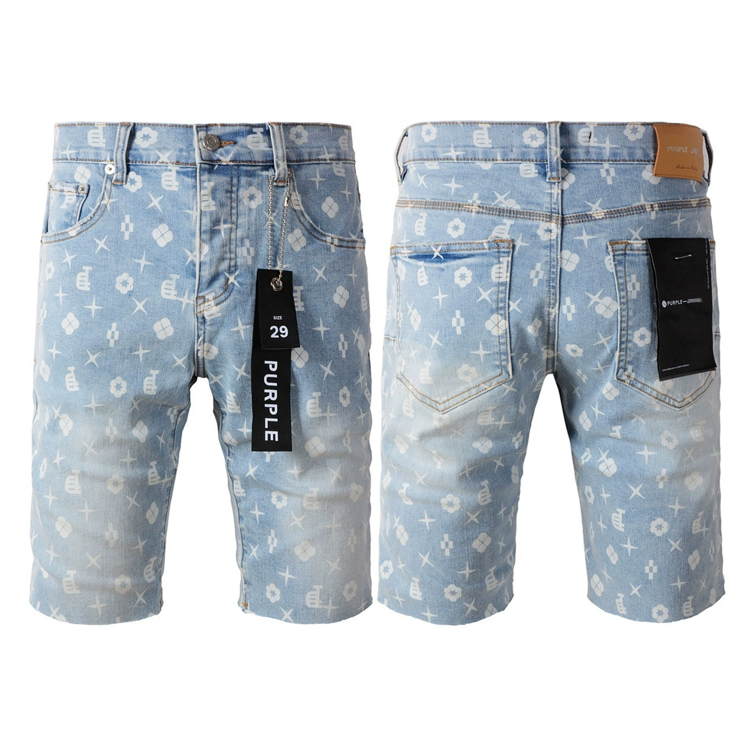 Европейский и американский трендовый бренд LIMITED PURPLE SHORTS фиолетовые брендовые уличные хип-хоп рваные distressed джинсовые шорты