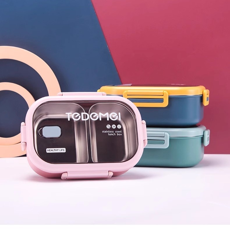 Tede Mei 304 ステンレス鋼断熱ランチボックス学生や会社員のためのポータブルランチボックス長方形ランチボックスランチボックス|undefined