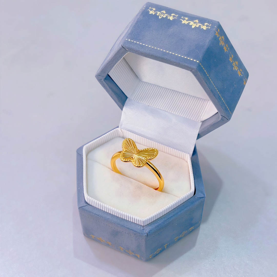 Laser Butterfly Open Ring