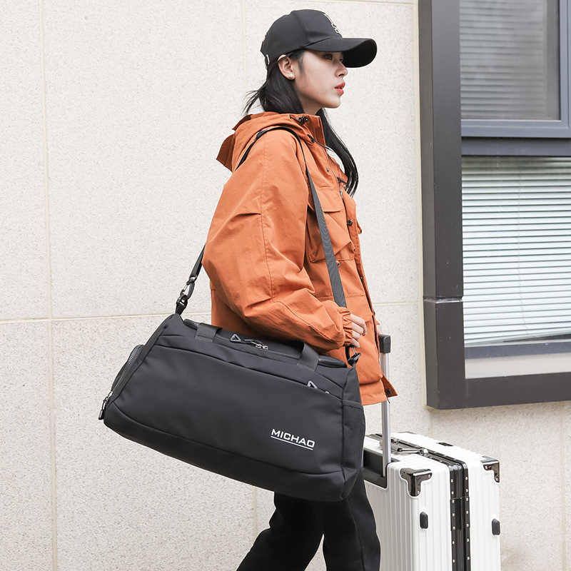 Gran capacidad de viaje al aire libre hombres y mujeres de moda Yoga Fitness bolsa almacén de zapatos independiente húmedo y seco bolsa de viaje de separación