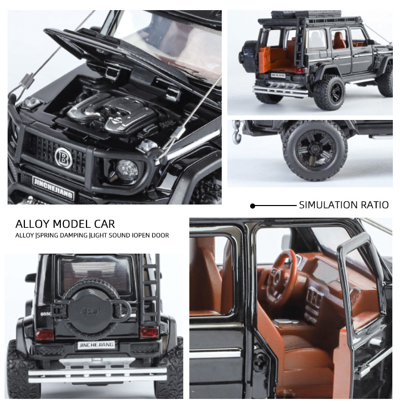1: 32 Babos G550 modificación aleación modelo de automóvil todoterreno adornos estructura del automóvil ayuda didáctica de iluminación cognitiva image 3