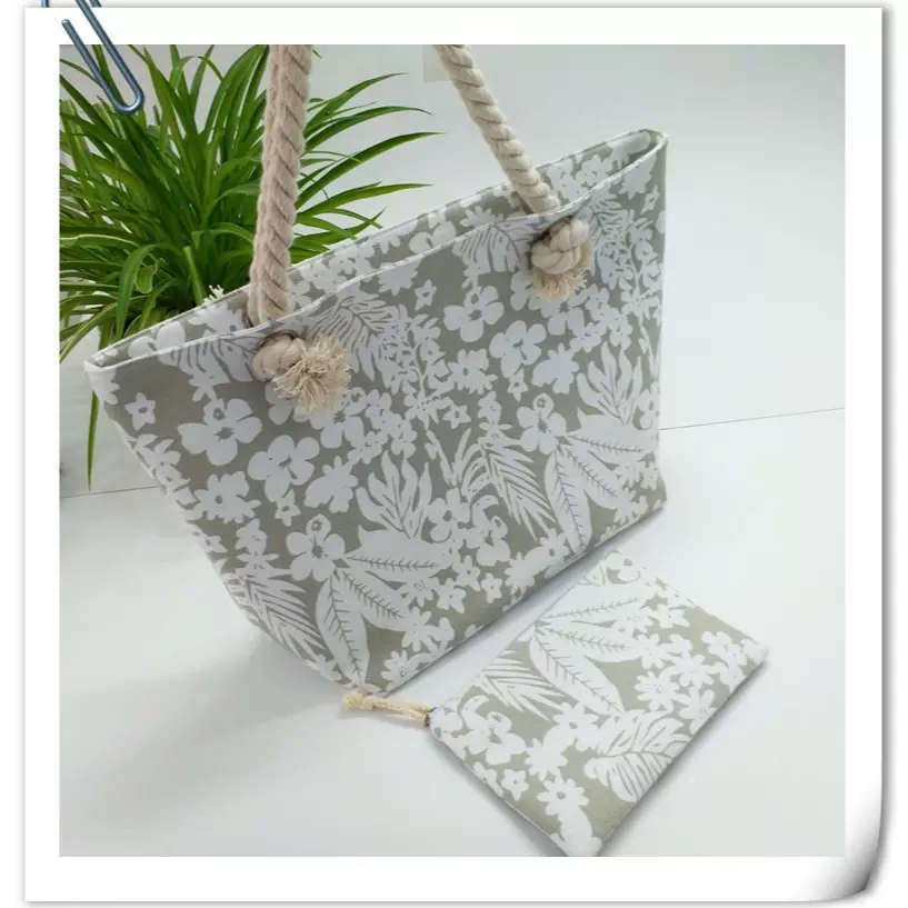 来图定制帆布包卡通印花女士单肩包韩版休闲麻绳手提包大容量方包