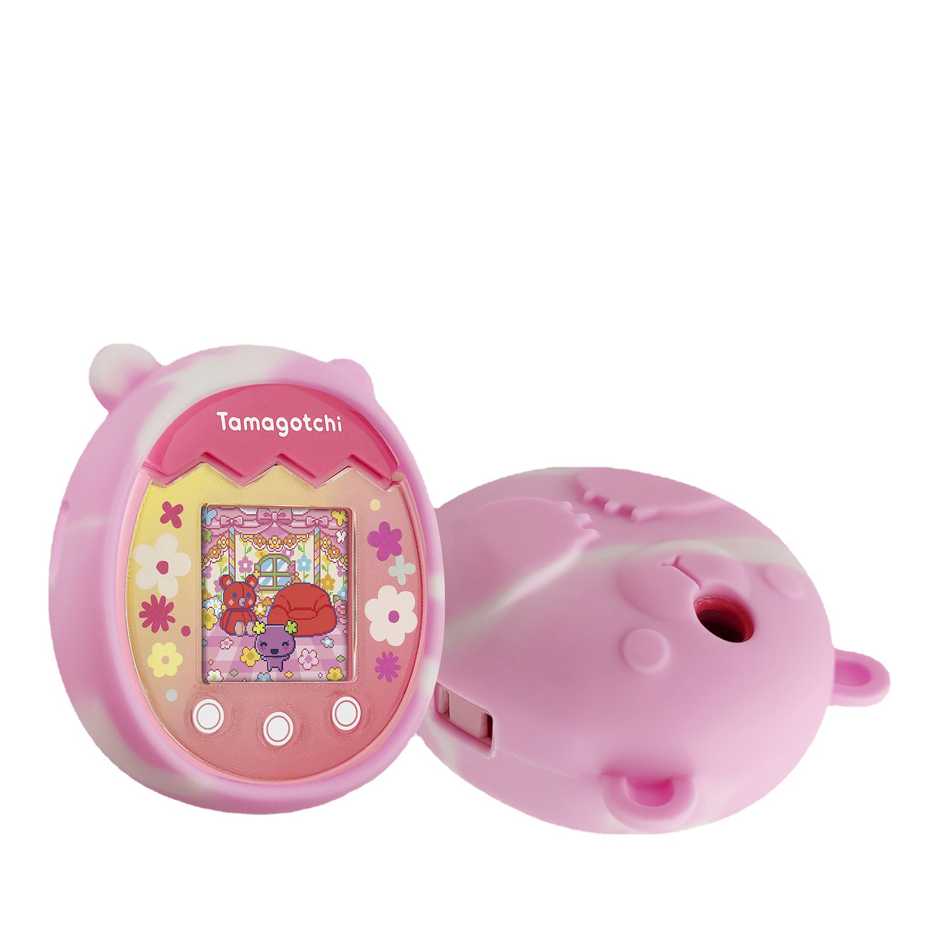 Tuoma Gozi Tamagotchi Pix cubierta protectora máquina electrónica para mascotas máquina en blanco y negro cubierta protectora de silicona al por mayor