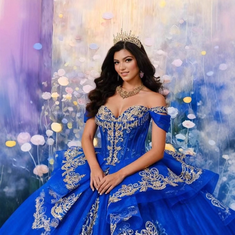 2026 Plus-Size Ball Gown with Colorful Tulle, Off-Shoulder Amazon Performance Dress, Long Dress, New European and American Style