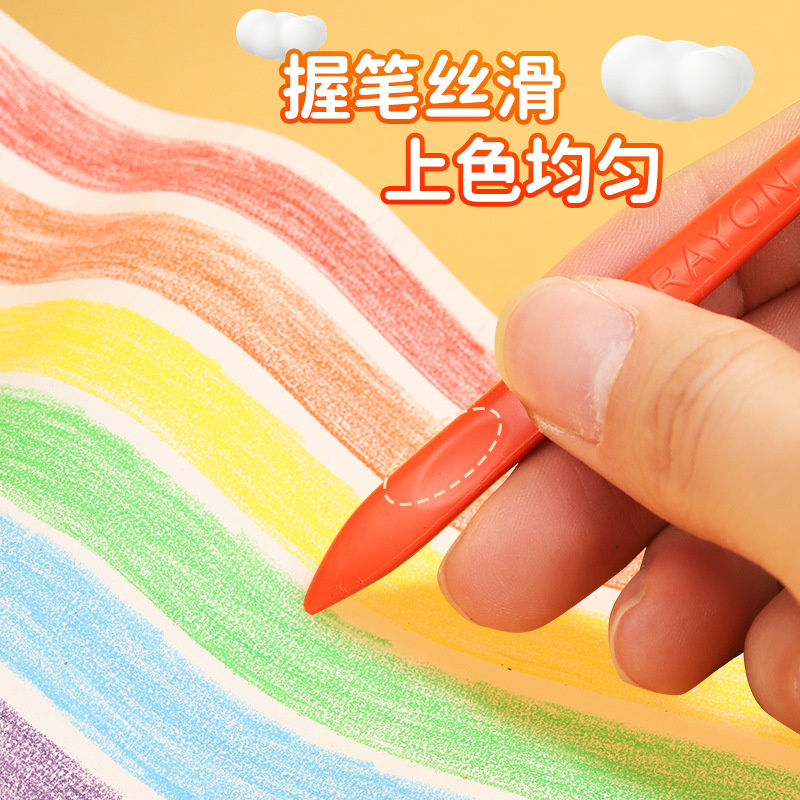 Non-toxic wax crayons for children, safe for hands, baby doodle pens, 36 colors, specially designed for kindergartens, paint set with oil pastels