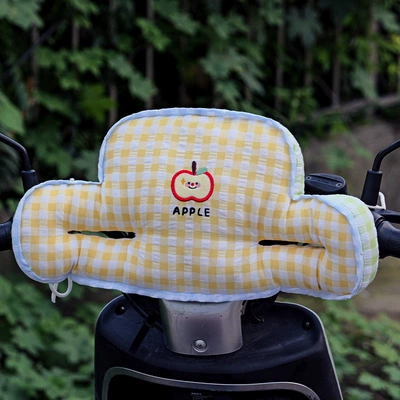 Apple Plaid Cloth Thickeneded Cycling – Elektromobil üçün bamper qoruyucu yastıqlar - electric-vehicle-anti-collision-pad-yellow-smile-apple-model-43x23cm
