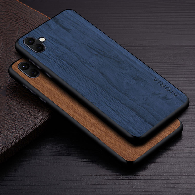 Suitable for [Samsung] Galaxy M13 5G A32 mobile phone protective case simple retro wood grain mobile phone case