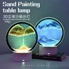 originality Quicksand decorate Table lamp bedroom Bedside gift Quicksand Decoration Glass 3D Colorful LED Nightlight
