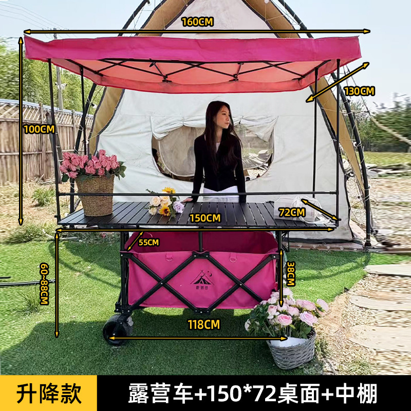 Carrito de Camping Plegable y Ajustable de Metal para Exterior image 20