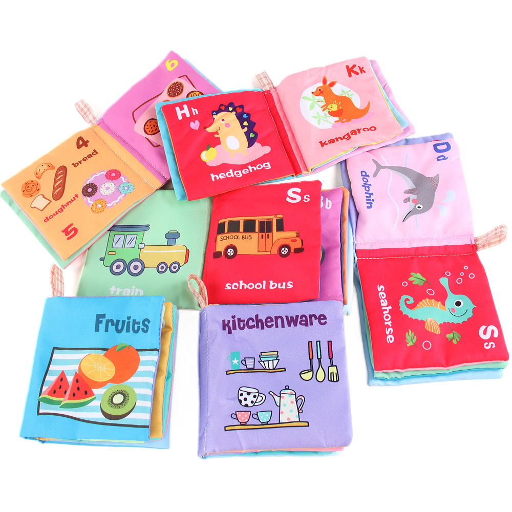 Fuente de fabricación de libros de tela para bebés de marzo a junio de bebés con dedos sonidos no pueden desgarrarse y morder juguetes estéreo de educación temprana