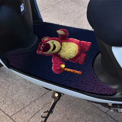 cutting foot pad, Electric vehicle foot mat - 202-handsome-bear-width-50xlength-70cm