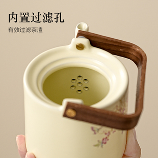 ✅ 2025 New Model Ru Kiln Tea Set for Home Use, Light Luxury Personal Young People's Kung Fu Teapot