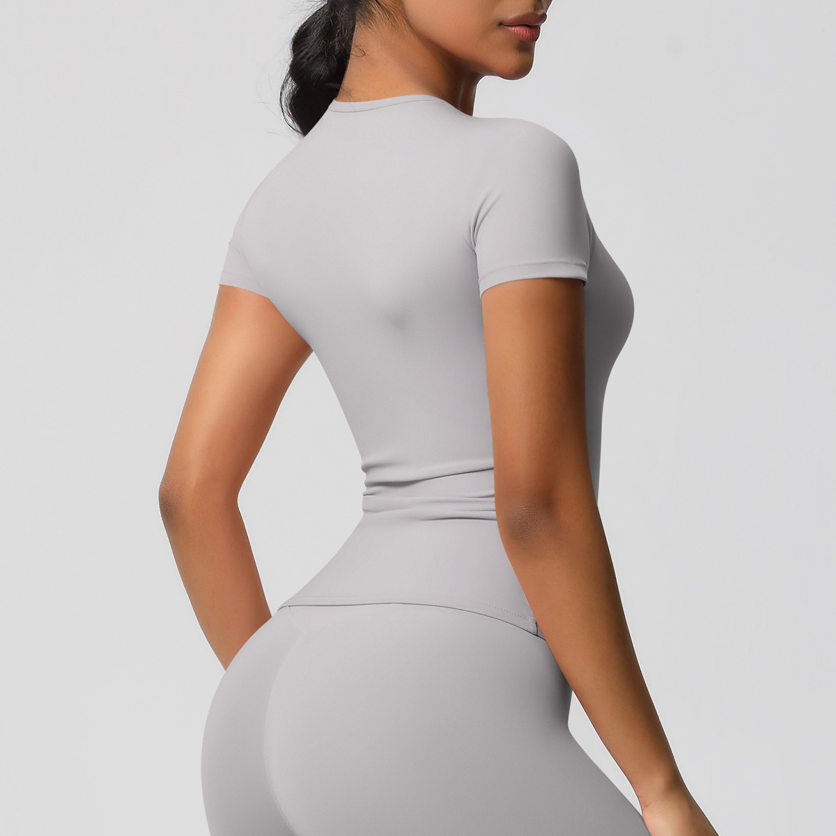 95g Weight Short Sleeve Sleeve Length Nylon, Spandex Fabric Type Regular Top Length T-shirt Tops Type Fitness, Yoga, Running Occasion Round Neck Neckline Solid Color Pattern Sport Style Style S, XL Size Sport Style Solid Color Nylon Spandex Round Neck Active Tops T-shirt 54