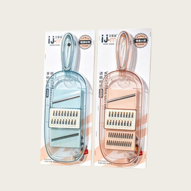 Manufacturer Wholesale New Model Long-Handled Transparent Multifunctional Vegetable Cutter and Grater for Home Use, Potato Shredder and Slicer