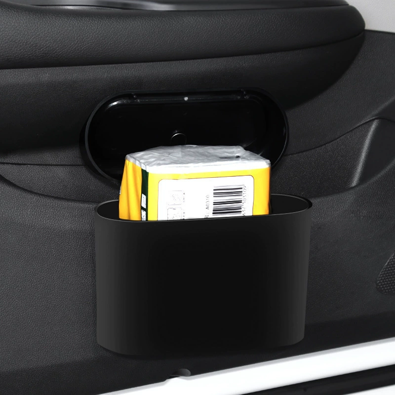 Car Trash Bin, Universal Foldable Storage Box, Plastic 1 L, Door & Backseat Mount