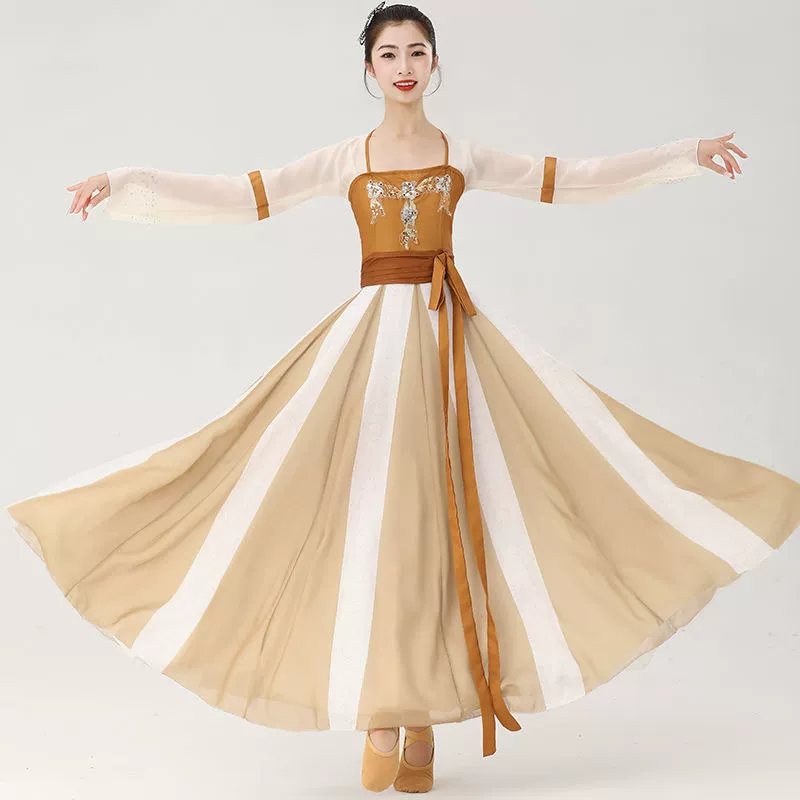 Костюм для классического танца, такой же стиль, как танцевальный костюм Zuihuayin, репертуар для художественного экзамена, классический танцевальный костюм в китайском стиле для женщин, элегантный.