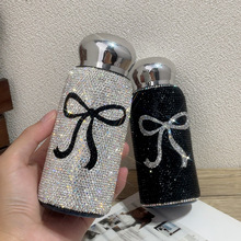 迷你便携水杯高颜值镶钻蝴蝶结保温杯网红款爱心不锈钢随手直饮杯