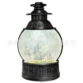 万圣节气氛商场场景布置圣诞节装饰老人圣诞树灯摆件手提发光夜灯