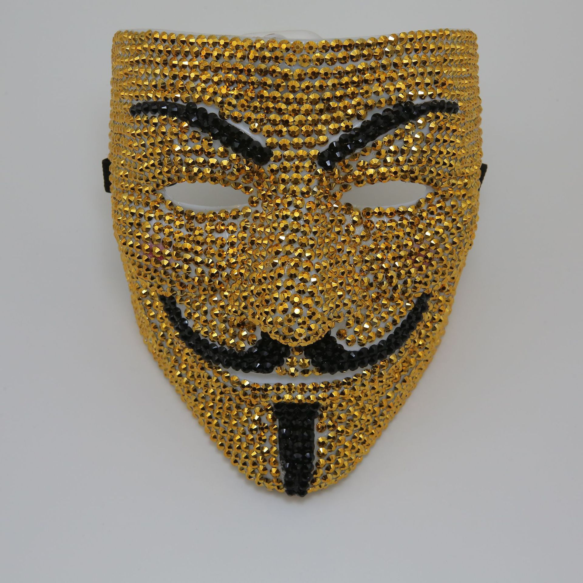 Máscara decorativa con pedrería, fiesta y baile