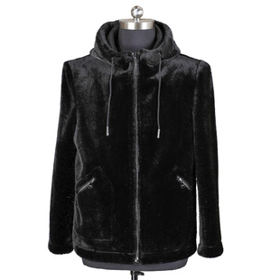 New Double-sided Wear European Mink Velvet Lapel Coat Men's Granular Sheep Shearing Jacket Fur One-piece Short Haining Fur