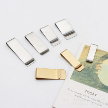 金属不锈钢笔夹钱夹票夹笔记本配件金属多用途办公夹子金色钱夹