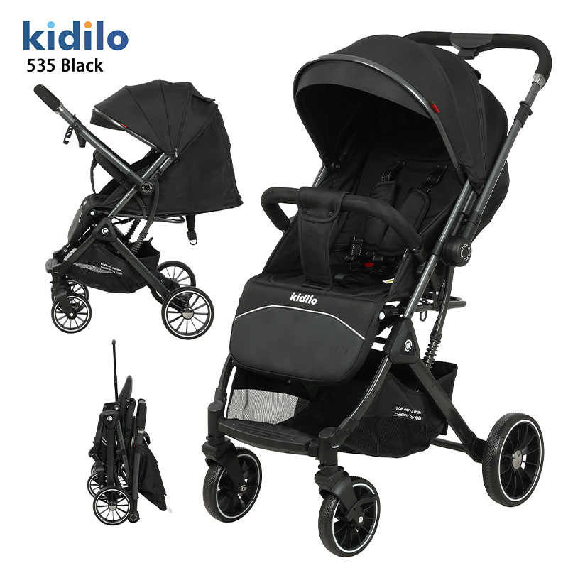 Kidilo Stroller Can Sit and Lie Down, Two-Way Newborn Baby Multi-Functional High-View Shock-Absorbing Kidsren's Stroller