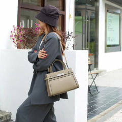 外貿出口訂單新品真皮女包韓版百搭頭層牛皮氣質手提單肩小托特包