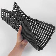 加厚透氣游泳池浴室防滑地墊洗手間PVC 鏤空疏水拼接裁剪斜紋腳墊