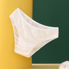 Women's disposable cotton triangle underwear for business trips, travel daily use pants for pregnant and postpartum women, sitting in the moon period, white, wash-free underwear