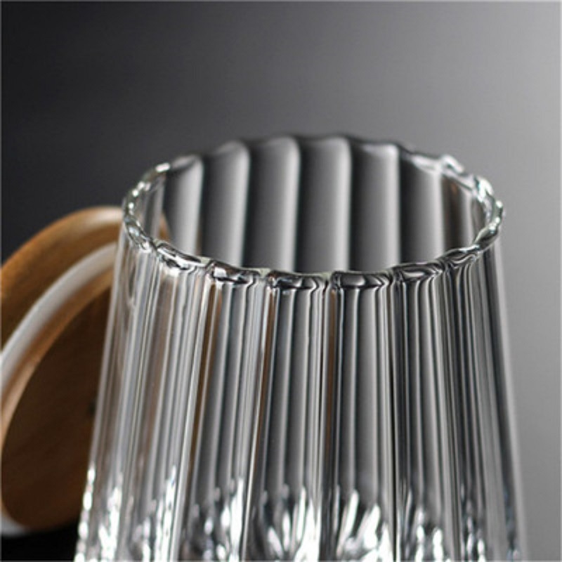 Jarra de té de vidrio tarro de almacenamiento doméstico transparente pétalos creativos tarro de té de estilo japonés té pu'er tarro de té sellado