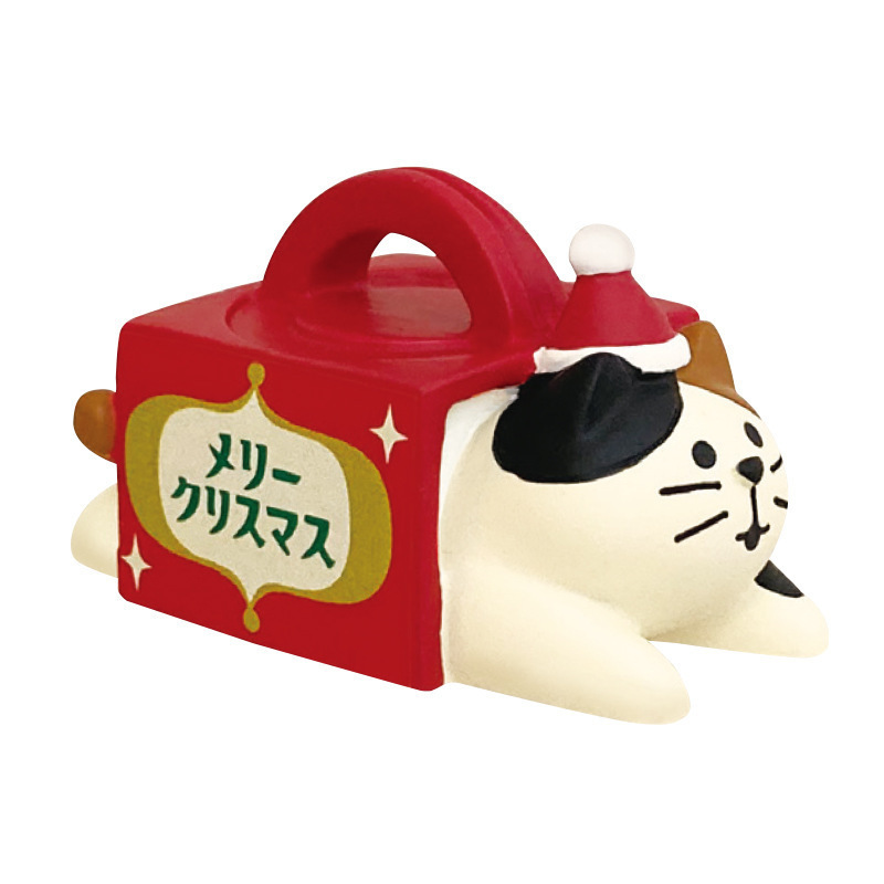 크리스마스 케이크 선물 상자 고양이