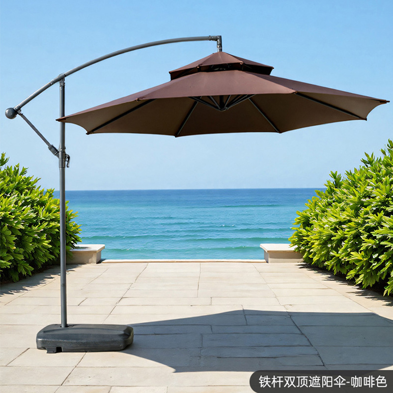 户外遮阳伞庭院伞太阳伞露天阳台别墅室外摆摊伞香蕉伞岗亭罗马伞