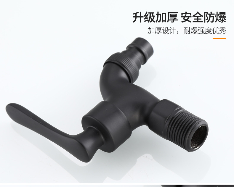 Black mop, sink faucet, washing machine faucet, fully automatic wholesale, all-copper extended faucet, 4-minute quick-opening undefined