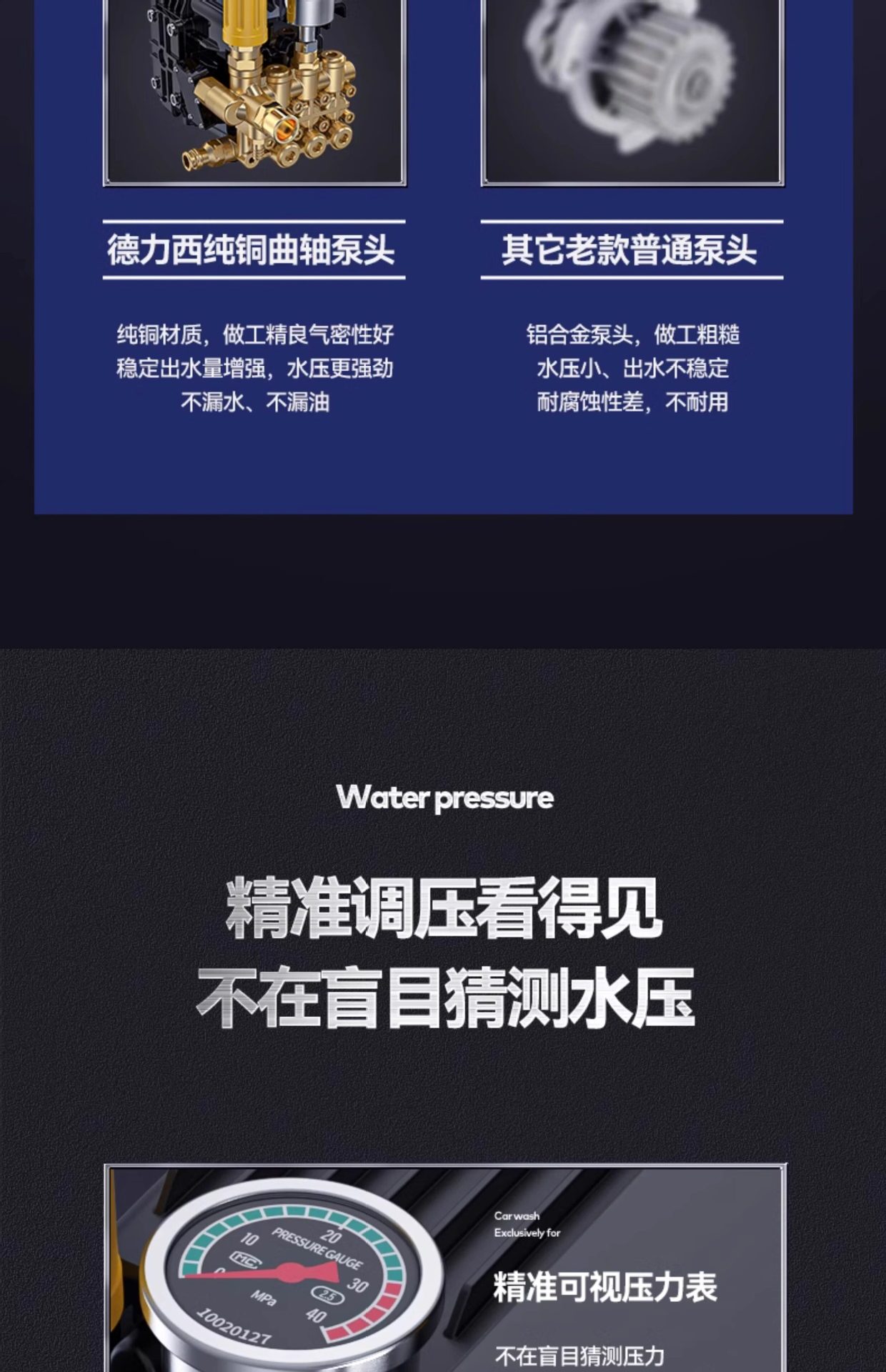 Delixi Car Washing Machine 220V Commercial High-Pressure Cleaning Machine Household Garden Water Pump High-Power Powerful Floor Cleaning Water Gun