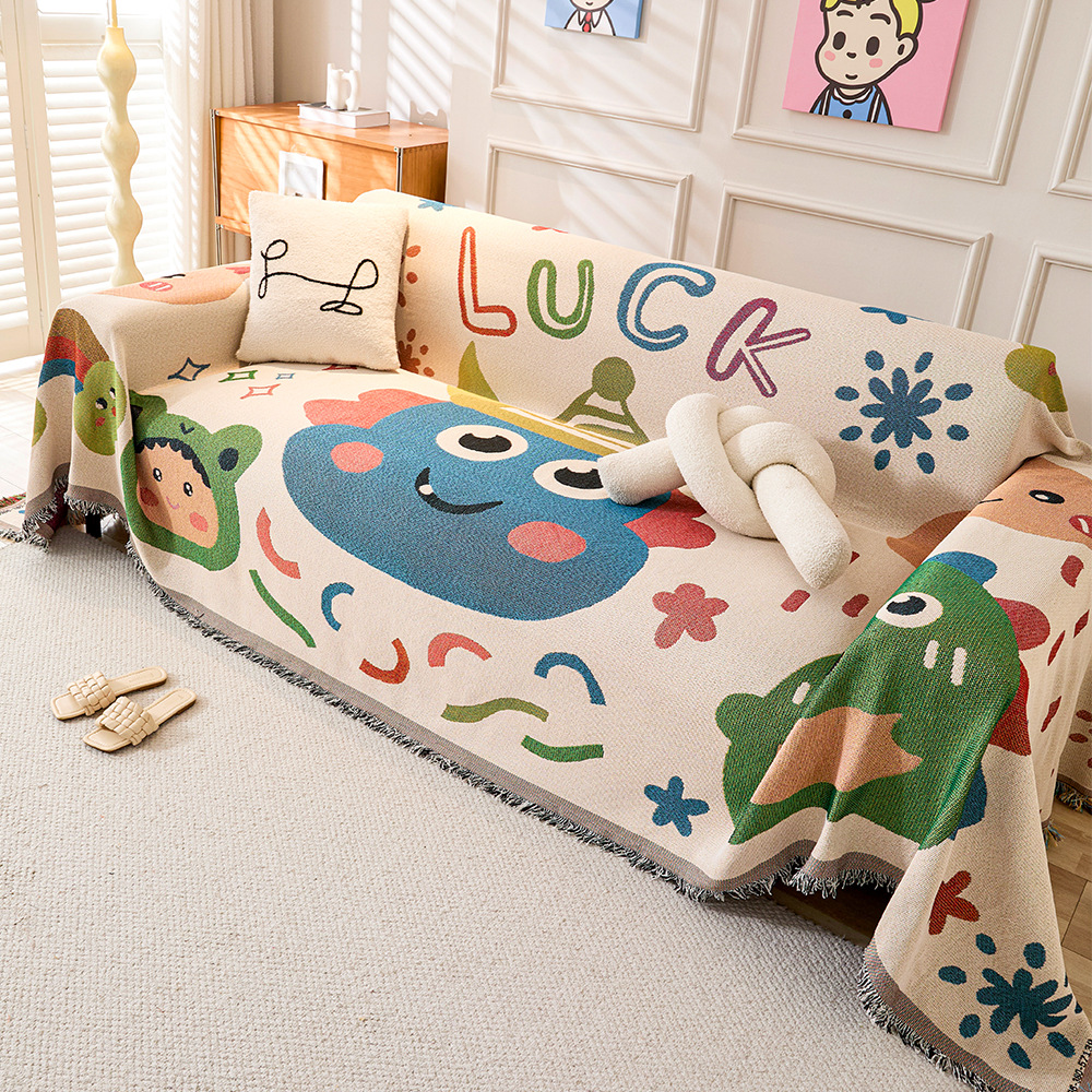 New Cover Cloth Sofa Cushion Full Cover One Piece High-End All-Season All-Inclusive Multi-Functional Sofa Cushion Cover Blanket