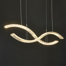 水晶吊灯餐厅灯轻奢风格餐桌灯饭厅灯新款家用现代大气长条灯批发