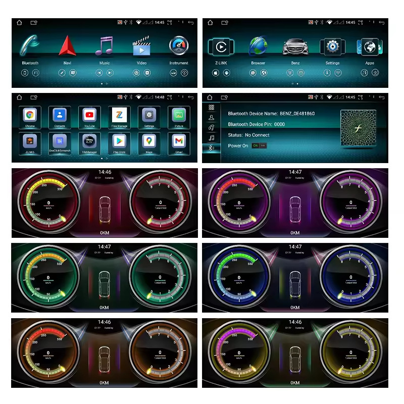 Suitable for Mercedes-Benz C200/Glc300/Glk/Gla/E260/A-Class Central Control Display Large-Screen Navigation All-In-One Machine