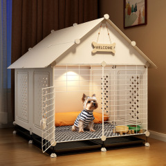 犬ケージ、小型犬小屋、1部屋、1リビング、1バスルーム、犬用ヴィラ、屋内家庭用トイレ付き、ビションテディ専用