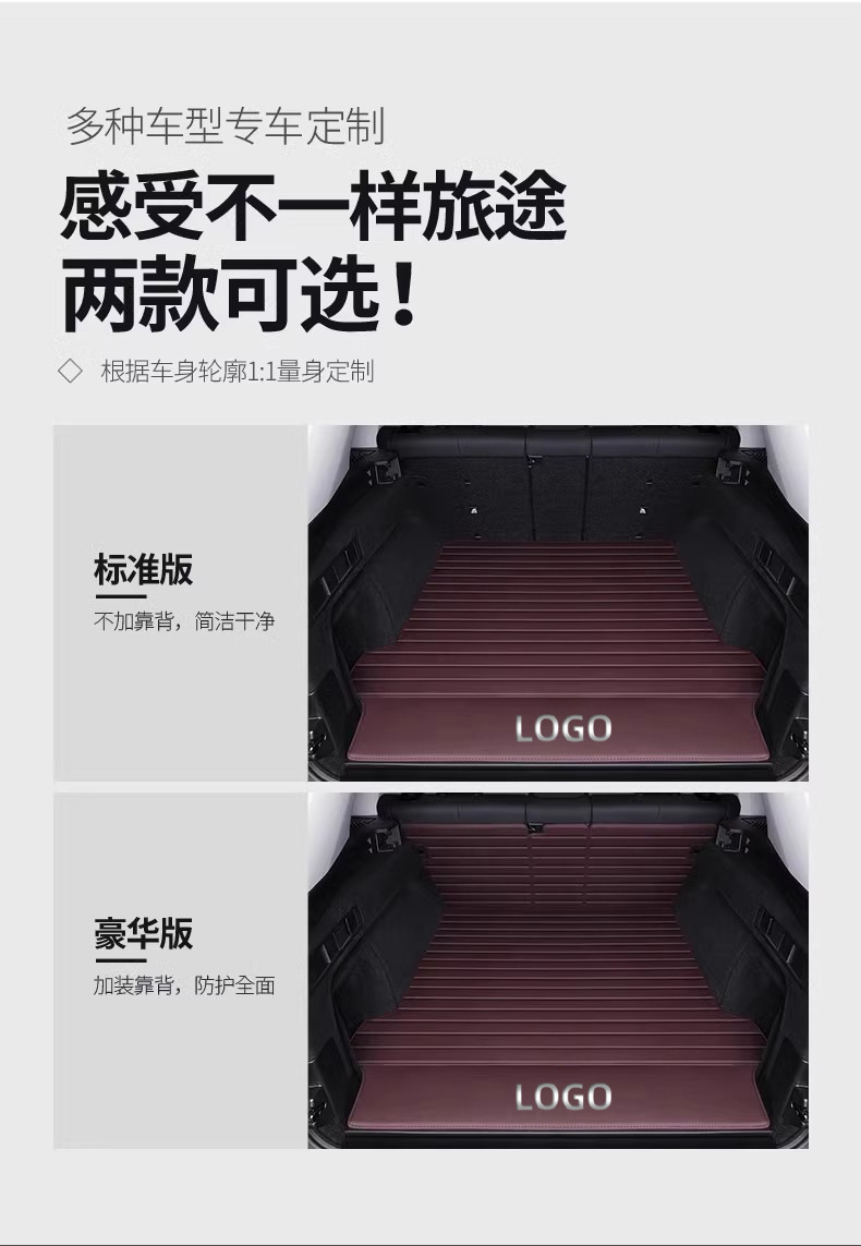 Applicable to BMW x3 5 series 3 series x5 x 1 530 I 3 325li 525 x 7 trunk mat can be fixed LOGO
