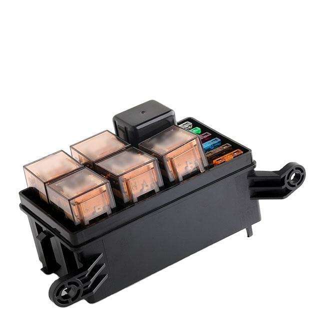Cross-Border Hot-Selling 6-Way Fuse Box Relay Transparent Model 12V Car Fuse Holder with 6 Relays