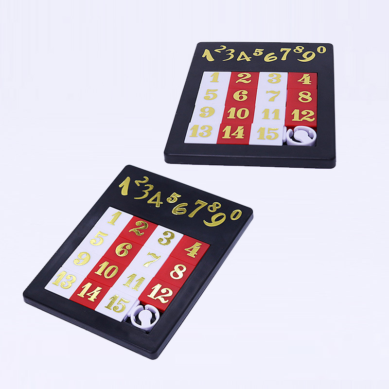 Dorado digital huarong camino nostálgico rompecabezas deslizante de los niños educación temprana inteligencia desarrollo juguete escuela kindergarten regalo